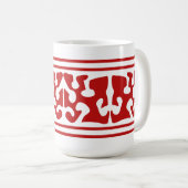 Mug Art de forme abstraite rouge moderne (Devant droit)