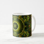 Mug Art de fractale "de roue de Magick de Metatron" - (Devant droit)