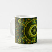 Mug Art de fractale "de roue de Magick de Metatron" - (Devant gauche)