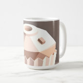 Mug Art de gâteau géométrique à facettes (Devant droit)