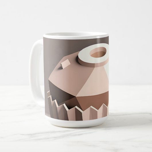 Mug Art de gâteau géométrique à facettes (Devant gauche)