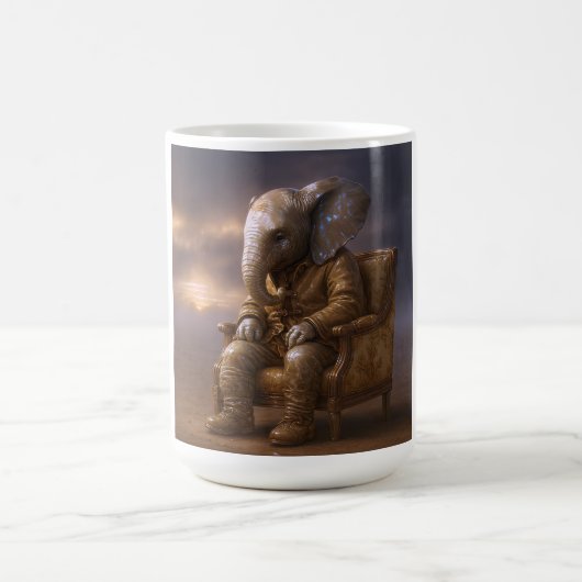 Mug Art de gentleman éléphant pensif (Centre)
