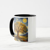 Mug art de géométrie sacrée arbre (Devant gauche)