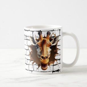 Mug Art de girafe 3D qui brise le mur – Safari réalist