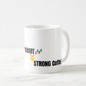 Mug Art de graphique minimal pour un trading intellige (Devant droit)