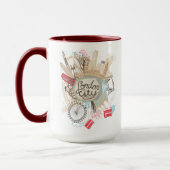 Mug Art de griffonnage de ville de Londres (Gauche)