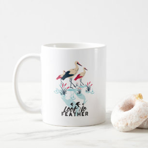 Mug Art de la chaudière à cigogne - 'Look No Feather'