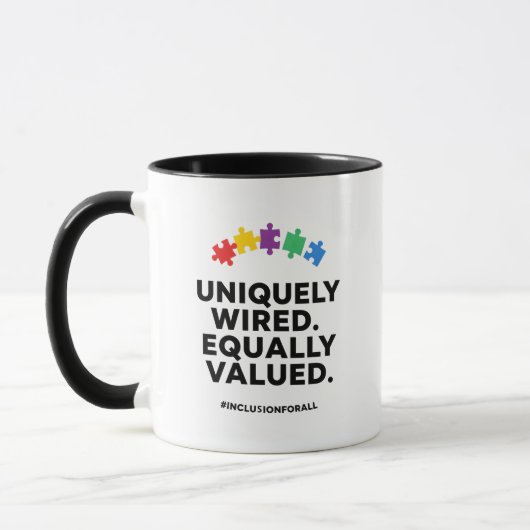 Mug Art de la conscience de la valeur égale et du câbl (Gauche)