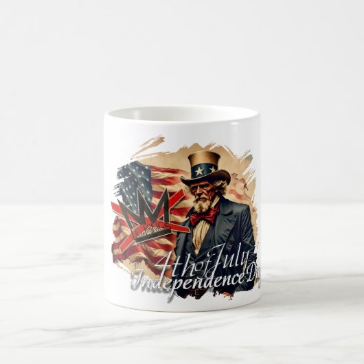 Mug Art de la fête de l'indépendance de l'oncle Sam sa (Centre)