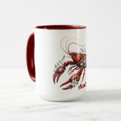 Mug Art de la langouste florale (Devant gauche)