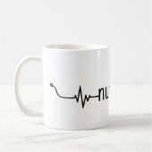 Mug Art de la ligne Heartbeat avec stéthoscope (Gauche)