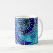 Mug Art de la mosaïque de la vague océanique (Devant droit)