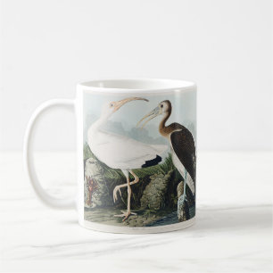 Mug Art de la nature vintage de l'ibis blanc d'Audubon