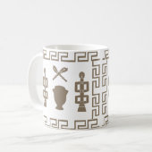 Mug Art de la scène tribale africaine Abstraite (Devant gauche)