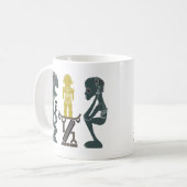 Mug Art de la scène tribale africaine Abstraite (Devant gauche)