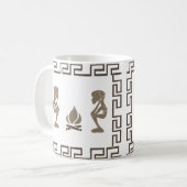 Mug Art de la scène tribale africaine Abstraite (Devant gauche)