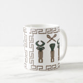 Mug Art de la scène tribale africaine Abstraite (Devant droit)
