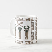Mug Art de la scène tribale africaine Abstraite (Devant gauche)