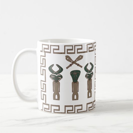 Mug Art de la scène tribale africaine Abstraite (Gauche)
