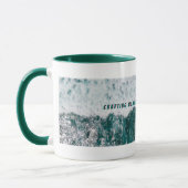 Mug Art de la typographie bleue océanique (Gauche)