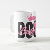 Mug Art de la typographie de Lady Boss (Devant gauche)