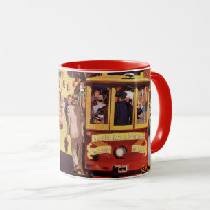 Mug Art de l'affiche de voyage des anciennes voitures 