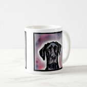 Mug Art de l'aquarelle noire (Devant droit)