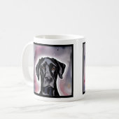 Mug Art de l'aquarelle noire (Devant gauche)