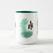Mug Art de l'arbre vert scandinave simple menthe moder (Centre)