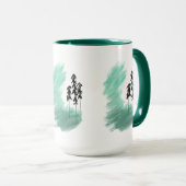 Mug Art de l'arbre vert scandinave simple menthe moder (Devant droit)