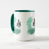 Mug Art de l'arbre vert scandinave simple menthe moder (Devant gauche)