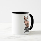 Mug Art de l'attitude du chat Sphynx sans poils et ins (Devant droit)