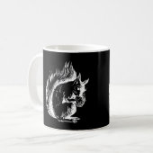 Mug Art de l'écureuil noir et blanc (Devant gauche)