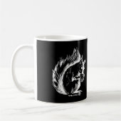 Mug Art de l'écureuil noir et blanc (Gauche)