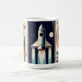 Mug Art de l'ère spatiale du milieu du siècle Navigati (Centre)