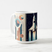 Mug Art de l'ère spatiale du milieu du siècle Navigati (Devant gauche)