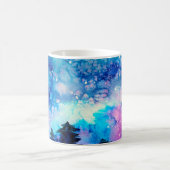 Mug Art de l'espace à l'aquarelle avec ciel nocturne e (Centre)