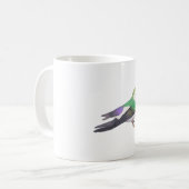 Mug Art de l'espèce d'oiseaux hirondelles violet-vert (Devant gauche)