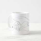 Mug Art de ligne abstrait (Devant gauche)