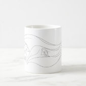 Mug Art de ligne abstrait (Centre)