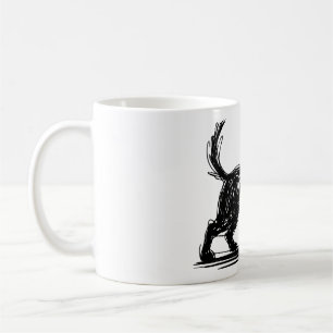 Mug Art de ligne de chien abstrait Mod de gribouillis 
