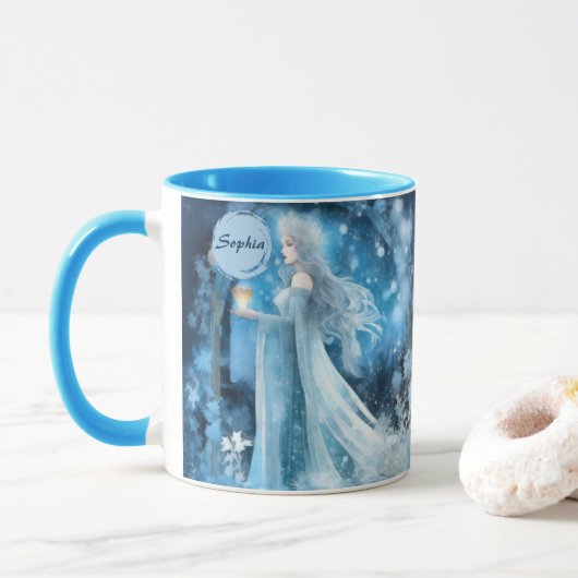 Mug Art de l'Imaginaire de la Reine des neiges - Déess (Avec donut)