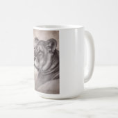 Mug Art de lionne dessiné à la main (Devant droit)