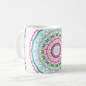 Mug Art de mandala coloré vibrant (Devant gauche)