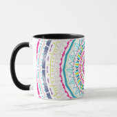 Mug Art de mandala coloré vibrant (Gauche)