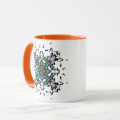 Mug Art de mandala floral (Devant gauche)