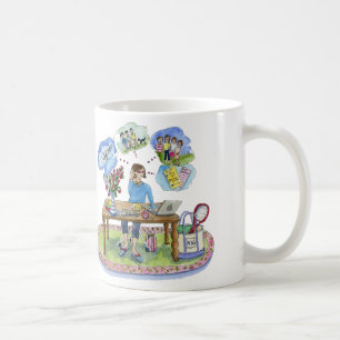 Mug art de Michele, pinkcake, célébrant le central de