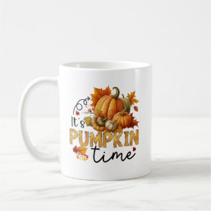 Mug Art de mot de saison de citrouille mignonne