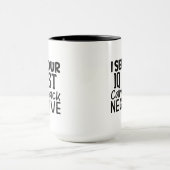 Mug Art de mot négatif amusant (Centre)