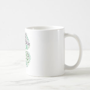 Mug Art de mot Trèfle Chanceux